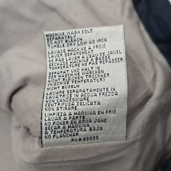 Vintage Cerruti Image Men's Full Zip Vest With Pouch Blue Drawstring Size Large* - Picture 17 of 17